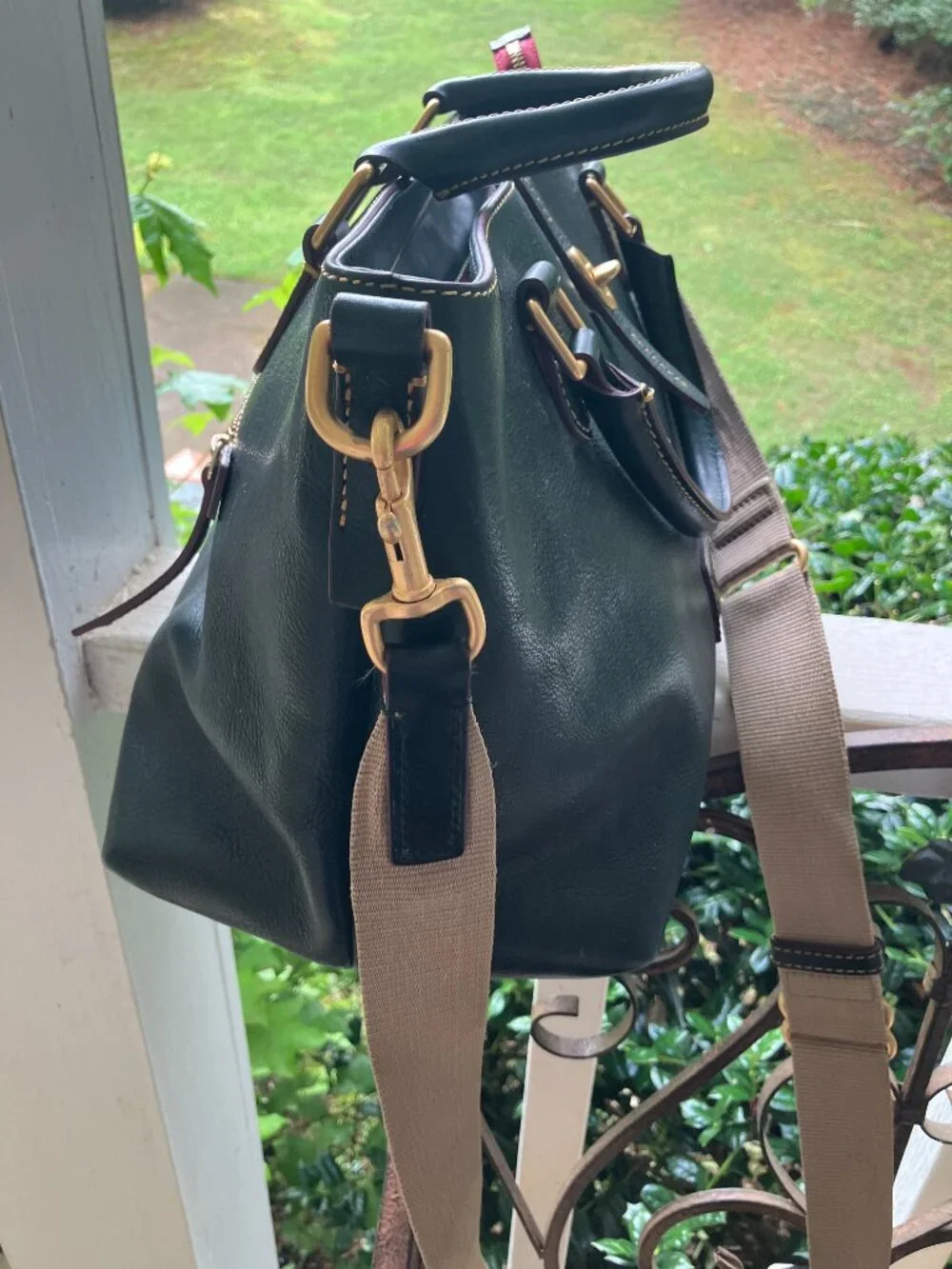 Dooney & Bourke Florentine Leather Satchel - Picture 6 of 9
